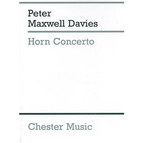 Peter Maxwell Davies: Horn Concerto (Study Score)