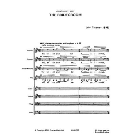 John Tavener: The Bridegroom (Score/Vocal Score)