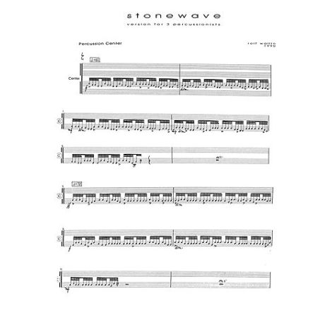 Rolf Wallin: Stonewave For Three Percussionists (Score)