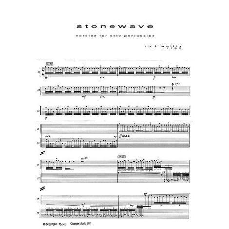 Rolf Wallin: Stonewave For Solo Percussion (Score)