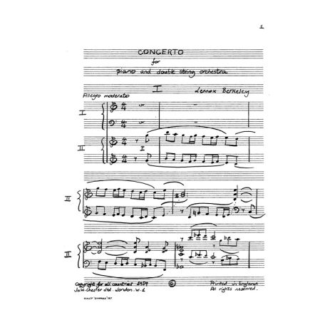 Lennox Berkeley: Concerto For Piano and Double String Orchestra (2 Piano Version)