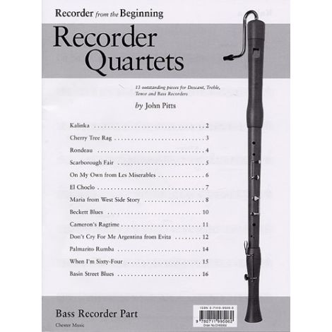 Recorder Quartets: Bass Recorder Part