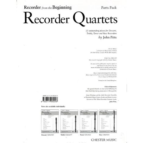 Recorder From The Beginning: Recorder Quartets (Set Of Parts)