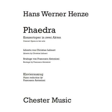 Hans Werner Henze: Phaedra (Full Score)