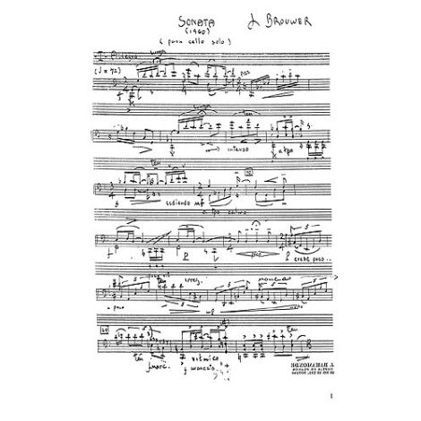 Leo Brouwer: Sonata For Solo Cello