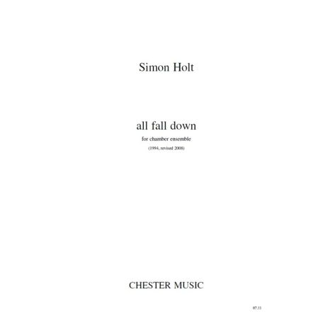 Simon Holt: All Fall Down (Study Score)