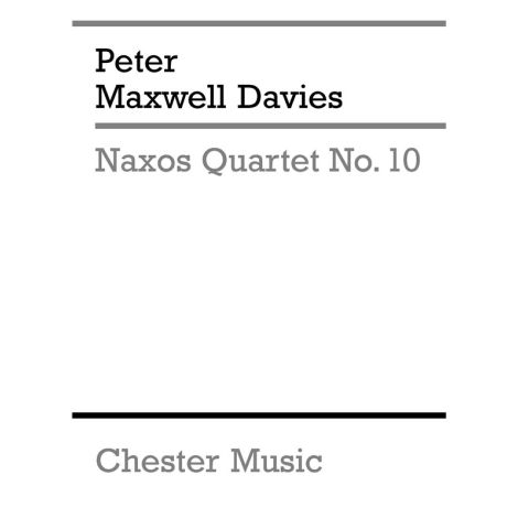 Peter Maxwell Davies: Naxos Quartet No.10 (Miniature Score)