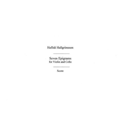 Haflidi Hallgrimsson: Seven Epigrams