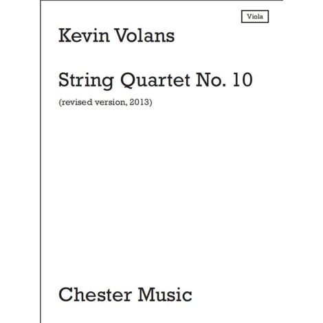 Kevin Volans: String Quartet No.10- Full Score 