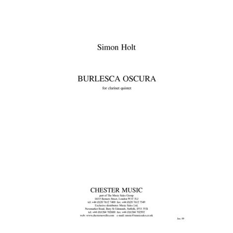 Simon Holt: Burlesca Oscura (Score)