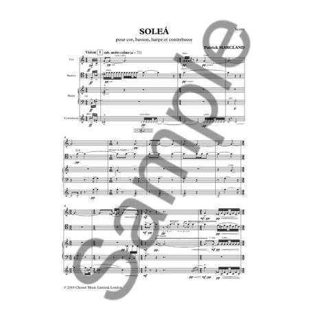 Patrick Marcland: Solea (Score/Parts)
