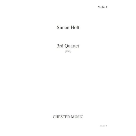 Simon Holt: 3rd Quartet (Score)