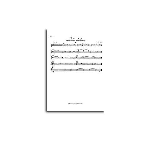 Philip Glass: String Quartet No.2 'Company' (Set Of Parts)
