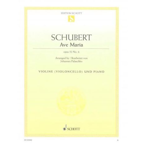 Schubert: Ave Maria for violin (or cello) and piano