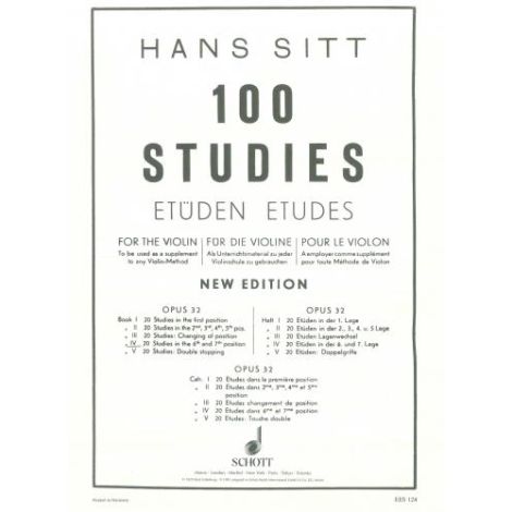Sitt: 100 Studies Volume 4 (20 Studies in the 6th