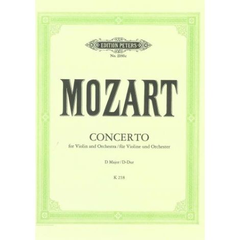 Mozart: Concerto No.4 in D Major K218 (Edition Peters)