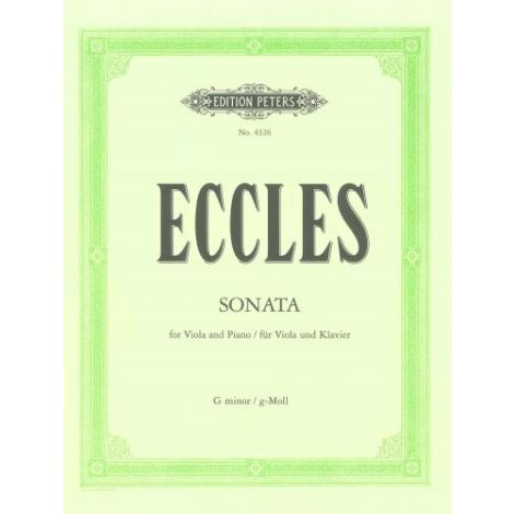Eccles: Sonata No. 11 in G minor (Viola & Piano) (Edition Peters)