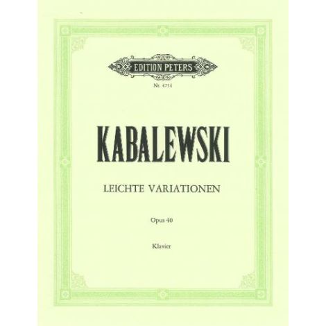 Kabalevsky: Easy Variations Op. 40 (Edition Peters)