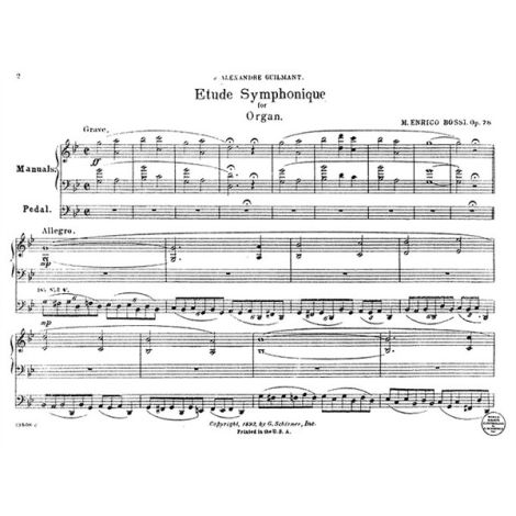 Enrico Bossi: Etude Symphonique Op.78