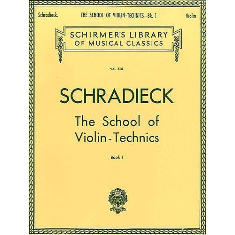 Schradieck: School of Violin Technics -  Book 1 (D