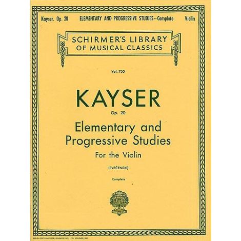 Kayser: 36 Elementary & Progressive Studies for the Violin - Complete