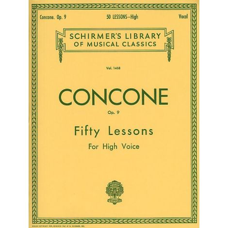 Giuseppe Concone: Fifty Lessons For High Voice Op.9
