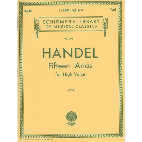 George Frideric Handel: 15 Arias For High Voice
