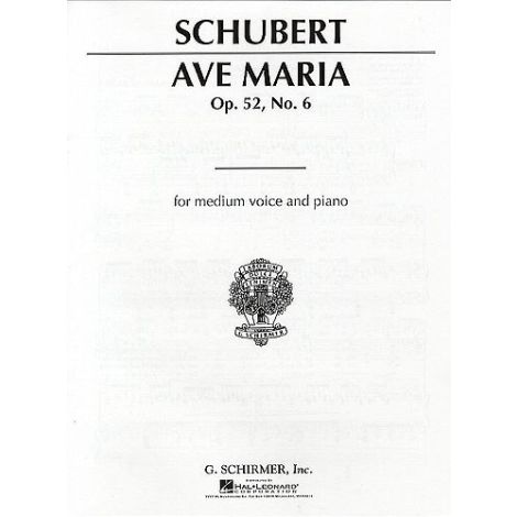 Franz Schubert: Ave Maria Op.52 No.6 (Medium Voice)