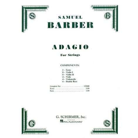 Samuel Barber: Adagio For Strings (Score/Parts)