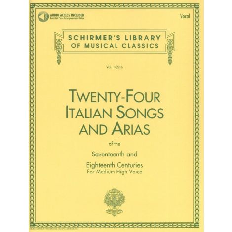 Twenty-Four Italian Songs And Arias Of The 17th And 18th Centuries - Medium High Voice (Book/Online Audio)