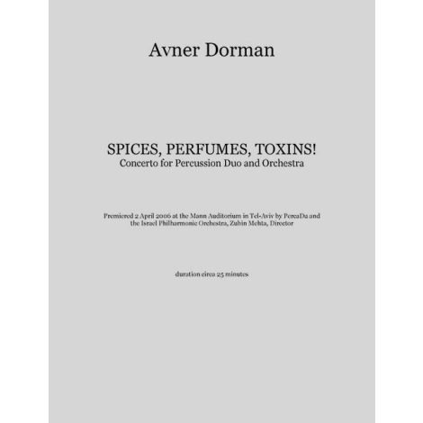 Avner Dorman: Spices, Perfumes, Toxins! - Set Of 2 Solo Parts