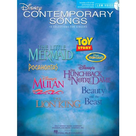Disney Contemporary Songs For Low Voice (Book/Online Audio)