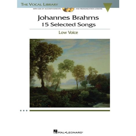Johannes Brahms: 15 Selected Songs - Low Voice (Book & CD)
