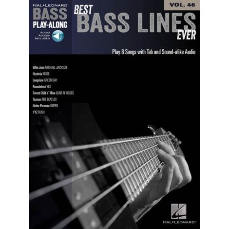  Bass Play-Along Volume 46: Best Bass Lines Ever (Book/Online Audio)