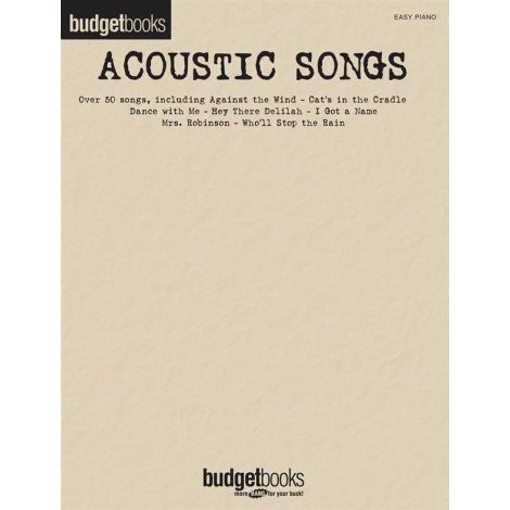 Budgetbooks: Acoustic Songs