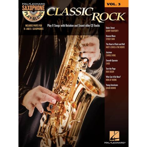 Saxophone Play-Along Volume 3: Classic Rock (Book/CD)