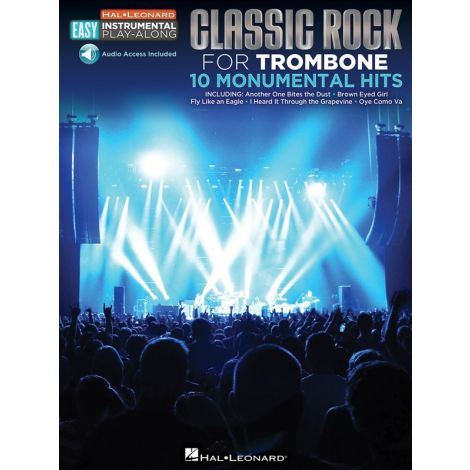 Trombone Easy Instrumental Play-Along: Classic Rock (Book/Online Audio)