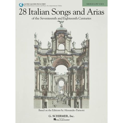 28 Italian Songs And Arias Of The 17th And 18th Centuries - Medium Low Voice (Book/Online Audio)