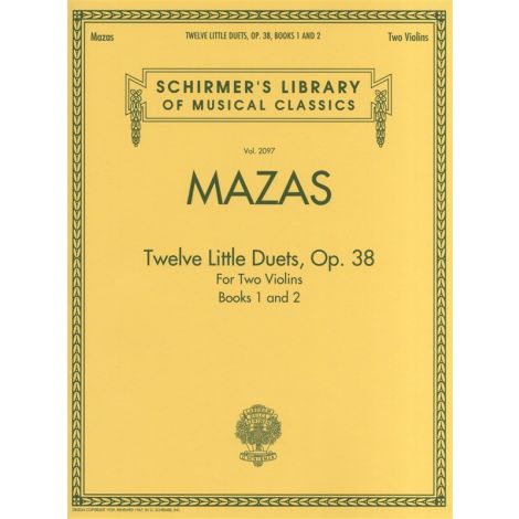 Jacques F. Mazas: Twelve Little Duets For Two Violins Op.38 (Books 1 & 2)