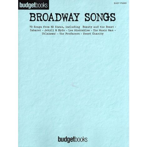 Budgetbooks: Broadway Songs (Easy Piano)