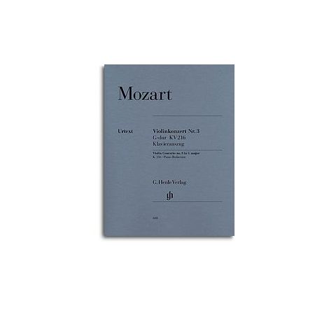 W.A. Mozart: Violin Concerto No.3 In G K.216 (Violin/Piano) (Henle Urtext)