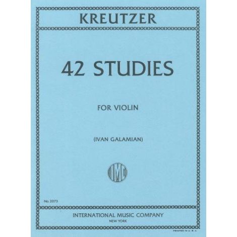 Kreutzer: 42 Studies (ed. Galamian) (Violin Solo)