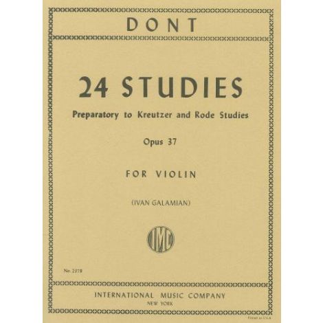 Dont: 24 Preparatory Studies Op.37 (Violin), ed. G