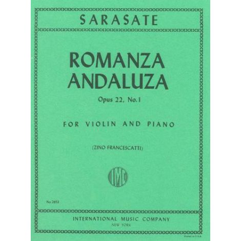 Sarasate: Romanza Andaluza Opus 22, No. 1 (Violin