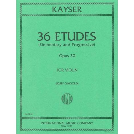 Kayser: 36 Etudes (Elementary & Progressive) Op.20
