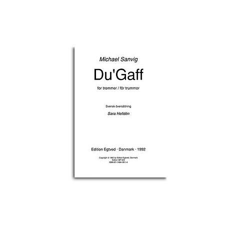 Michael Sanvig: Du'Gaff (For Drums)