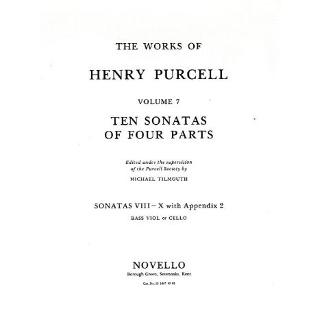 Henry Purcell: 10 Sonatas Of Four Parts For Cello (Sonatas VIII-X)