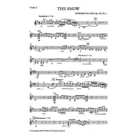 Edward Elgar: The Snow Op.26 No.1 (Violin 2)