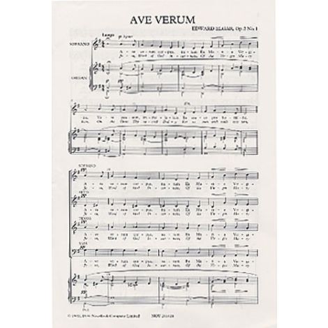 Edward Elgar: Ave Verum Op.2 No.1 (Soprano/SATB)