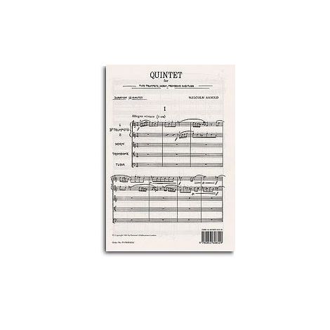 Malcolm Arnold: Quintet For Brass Op.73 (Full Score)
